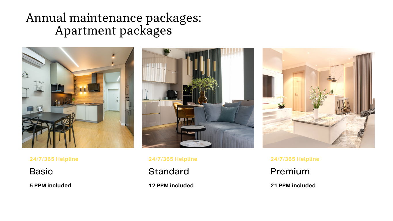 AMC current packages for apartments